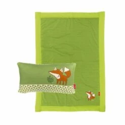 Sigikid Baby Kuscheldecke & Kissen Set 2-tlg. Fuchs Forest Fox Grün Spieldecken